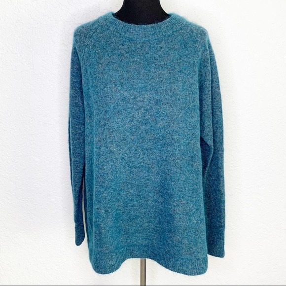 Acne Studios Sweaters - Acne Studios Rue Mohair teal blue green marled wool blend sweater size Medium